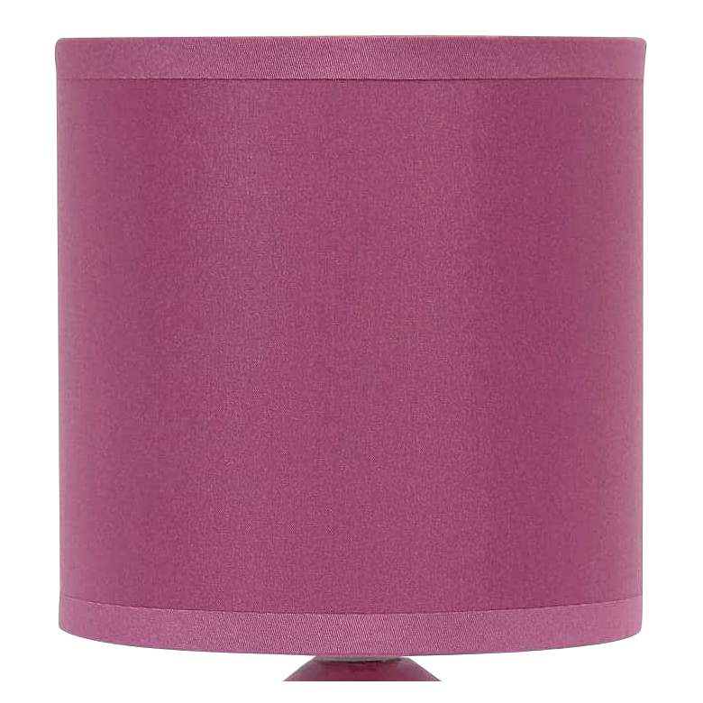 Image 3 Simple Designs 10" High Mauve Ceramic Accent Table Lamp more views