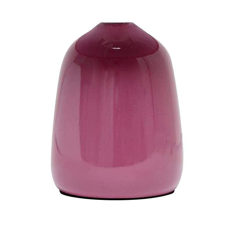 Image 4 Simple Designs 10 inch High Mauve Ceramic Accent Table Lamp more views