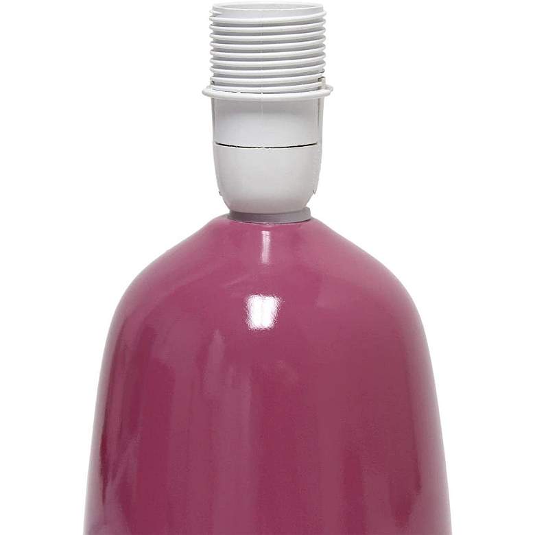 Image 6 Simple Designs 10" High Mauve Ceramic Accent Table Lamp more views