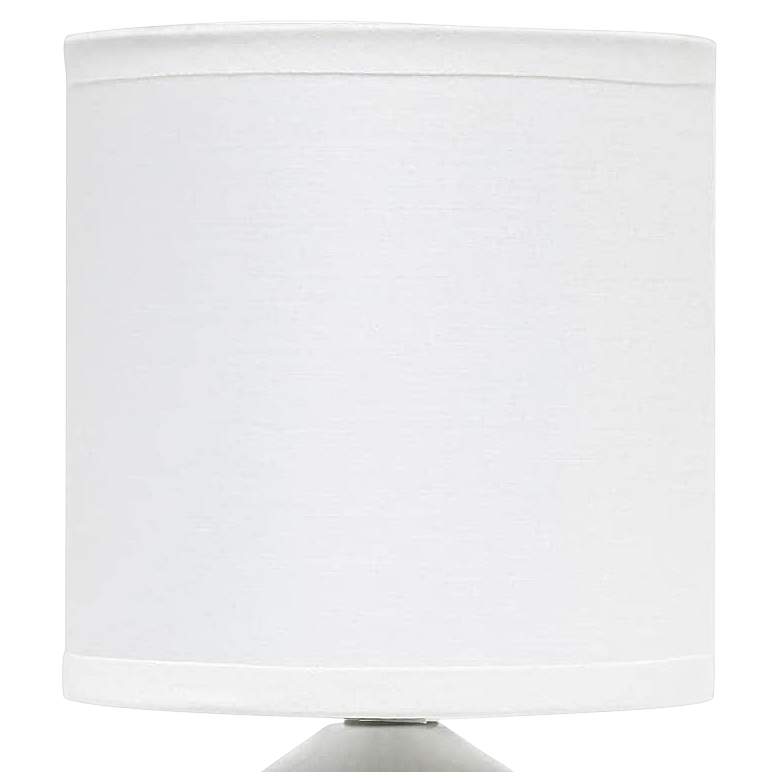 Image 3 Simple Designs 10" High Off-White Ceramic Accent Table Lamp more views