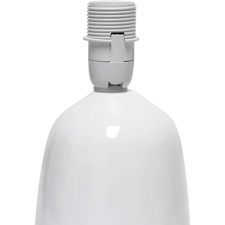 Image 5 Simple Designs 10" High Off-White Ceramic Accent Table Lamp more views