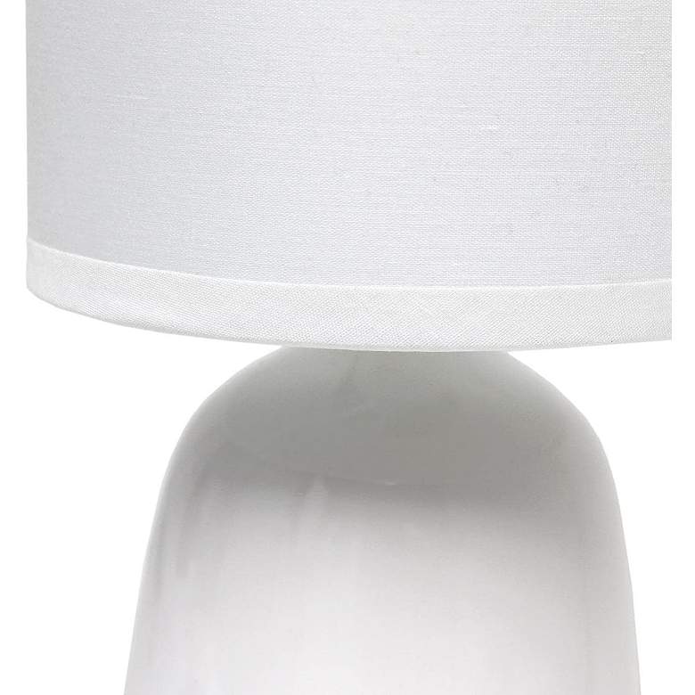 Image 7 Simple Designs 10 inch High Off-White Ceramic Accent Table Lamp more views