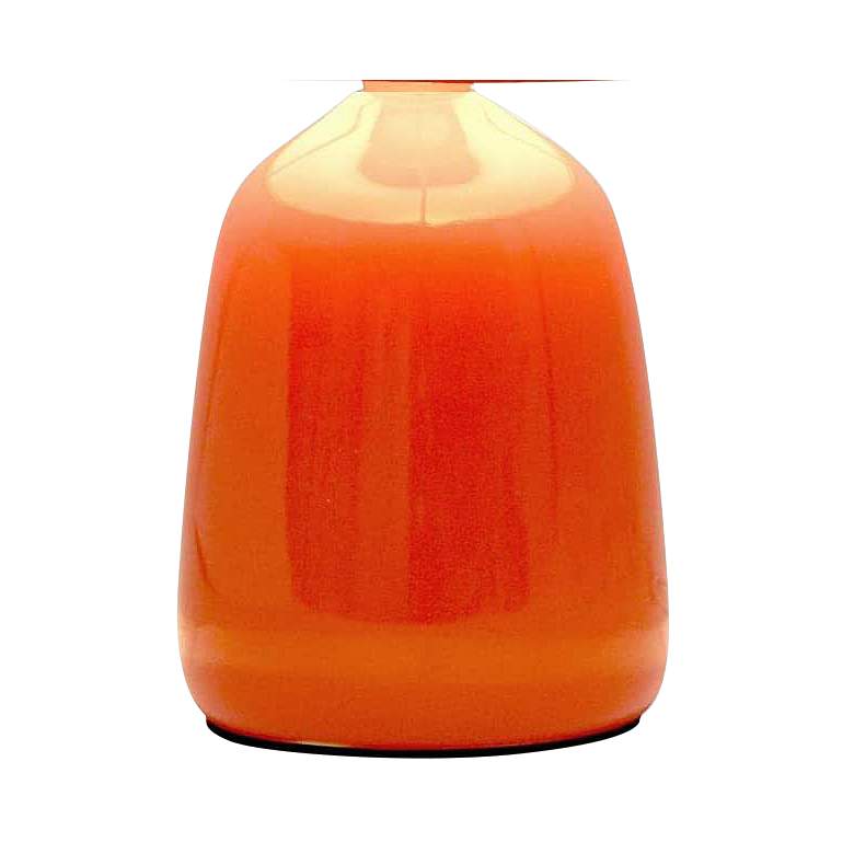 Image 4 Simple Designs 10 inch High Orange Ceramic Accent Table Lamp more views