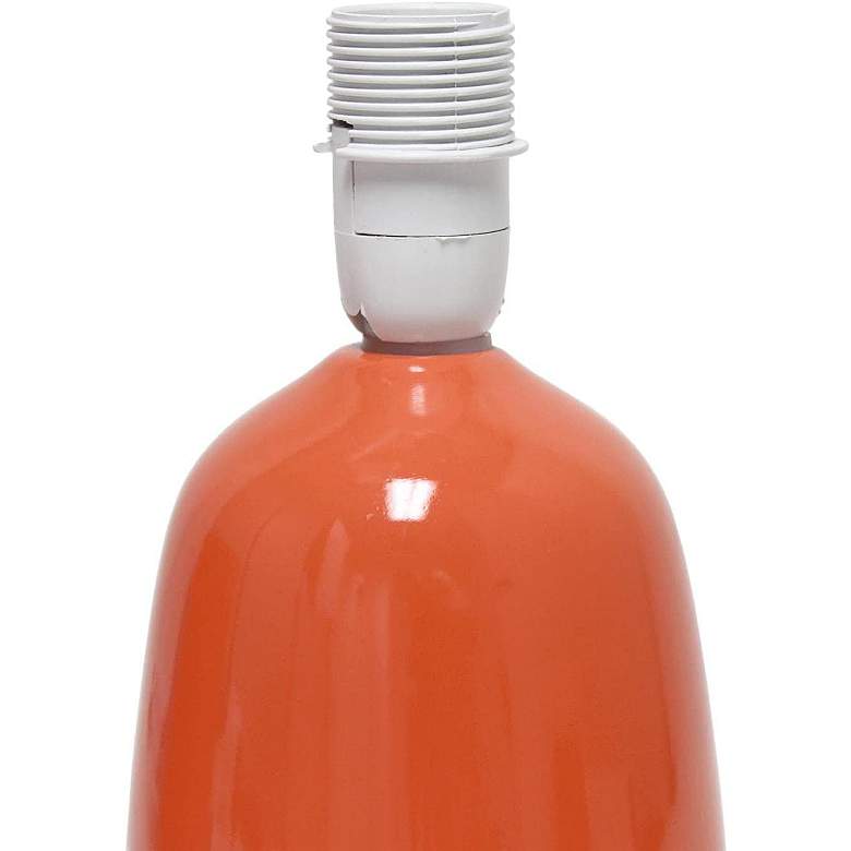 Image 6 Simple Designs 10" High Orange Ceramic Accent Table Lamp more views