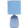 Simple Designs 10" High Sky Blue Ceramic Accent Table Lamp