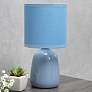 Simple Designs 10" High Sky Blue Ceramic Accent Table Lamp