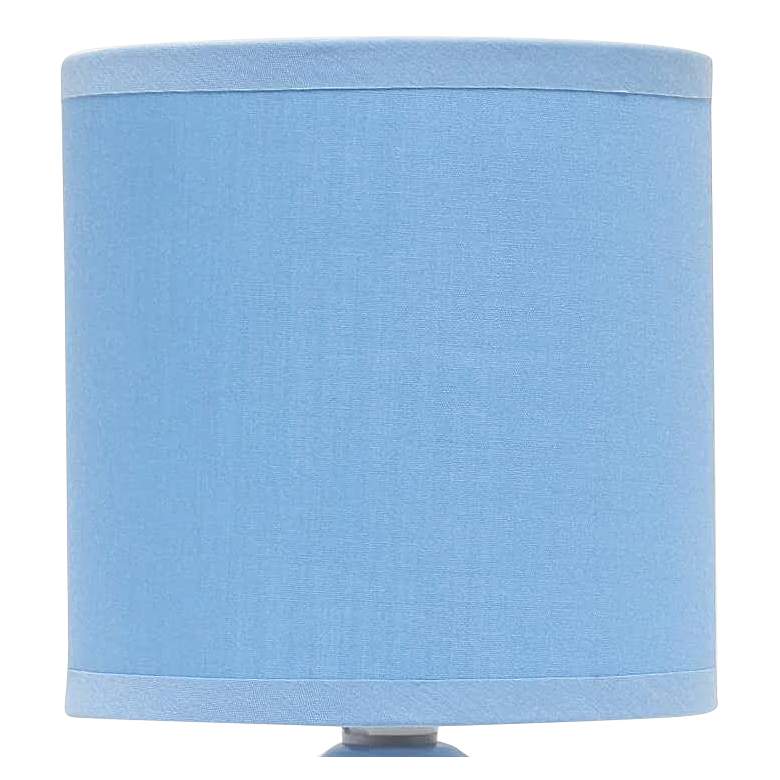 Image 3 Simple Designs 10 inch High Sky Blue Ceramic Accent Table Lamp more views