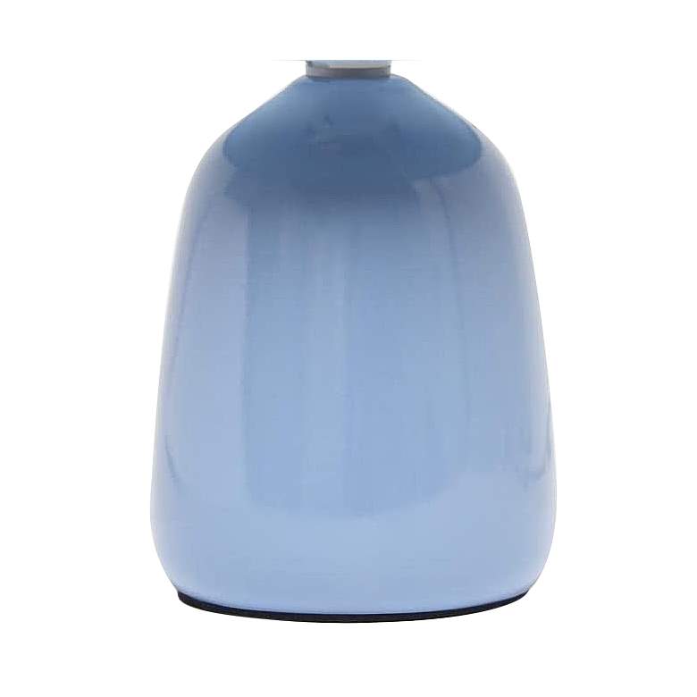 Image 4 Simple Designs 10 inch High Sky Blue Ceramic Accent Table Lamp more views