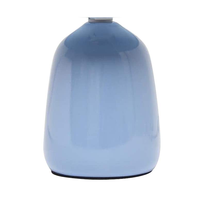 Image 4 Simple Designs 10" High Sky Blue Ceramic Accent Table Lamp more views