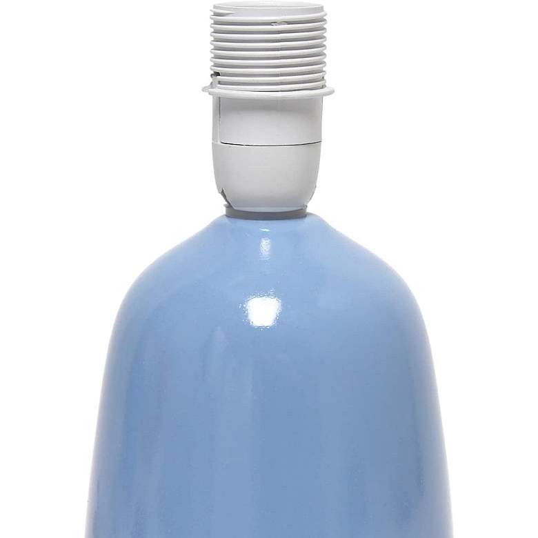 Image 6 Simple Designs 10" High Sky Blue Ceramic Accent Table Lamp more views
