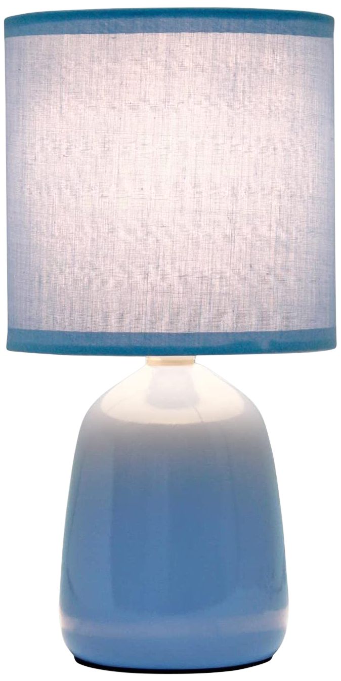 Simple Designs 10" High Sky Blue Ceramic Accent Table Lamp
