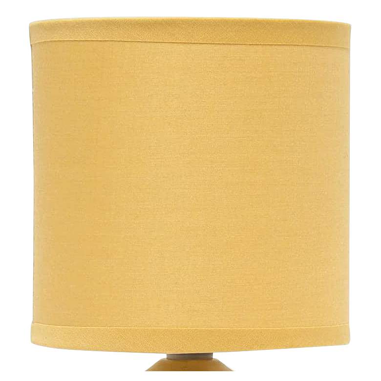 Image 3 Simple Designs 10 inchH Mustard Yellow Ceramic Accent Table Lamp more views