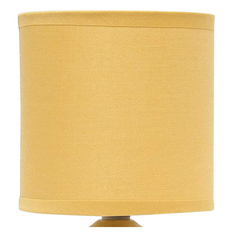 Image 3 Simple Designs 10"H Mustard Yellow Ceramic Accent Table Lamp more views