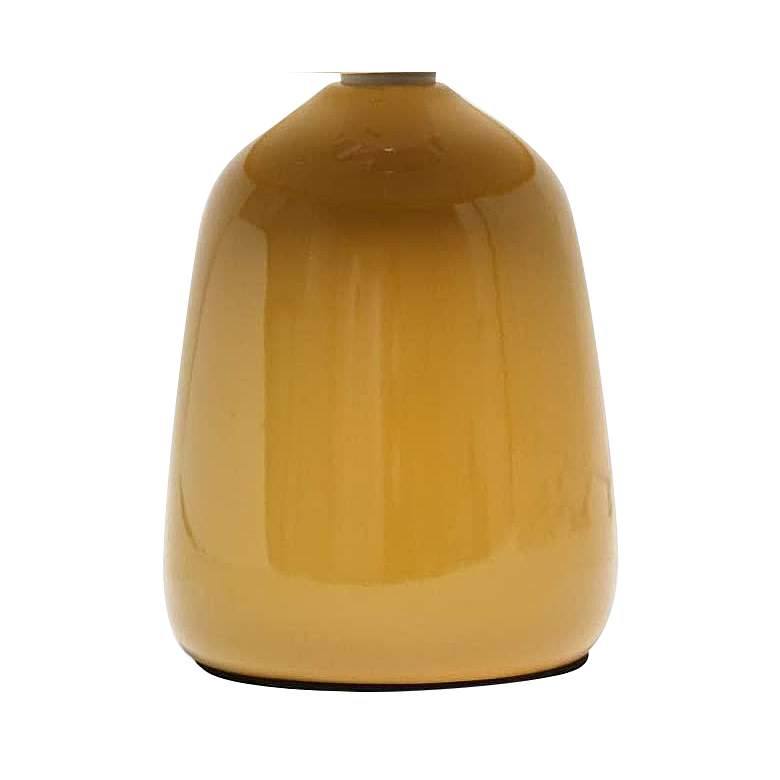 Image 4 Simple Designs 10 inchH Mustard Yellow Ceramic Accent Table Lamp more views