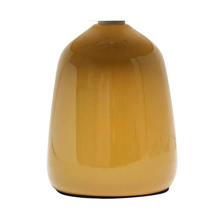 Image 4 Simple Designs 10"H Mustard Yellow Ceramic Accent Table Lamp more views