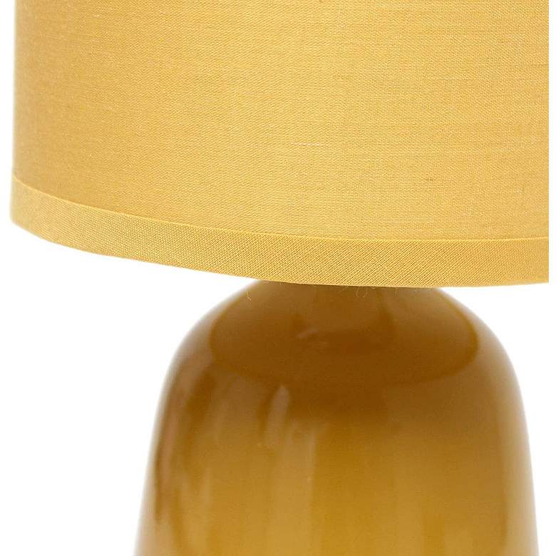 Image 5 Simple Designs 10"H Mustard Yellow Ceramic Accent Table Lamp more views