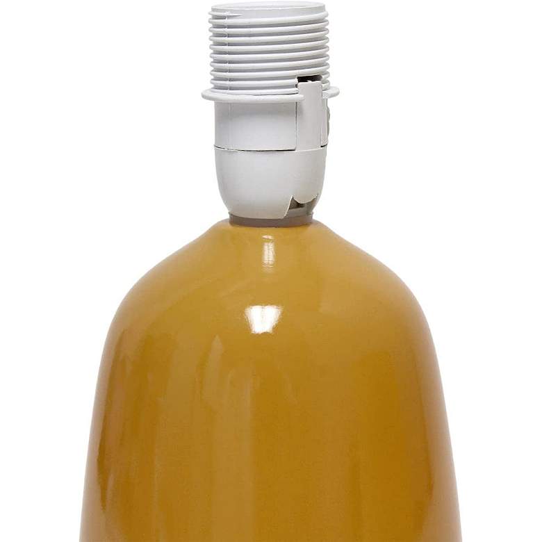 Image 6 Simple Designs 10"H Mustard Yellow Ceramic Accent Table Lamp more views