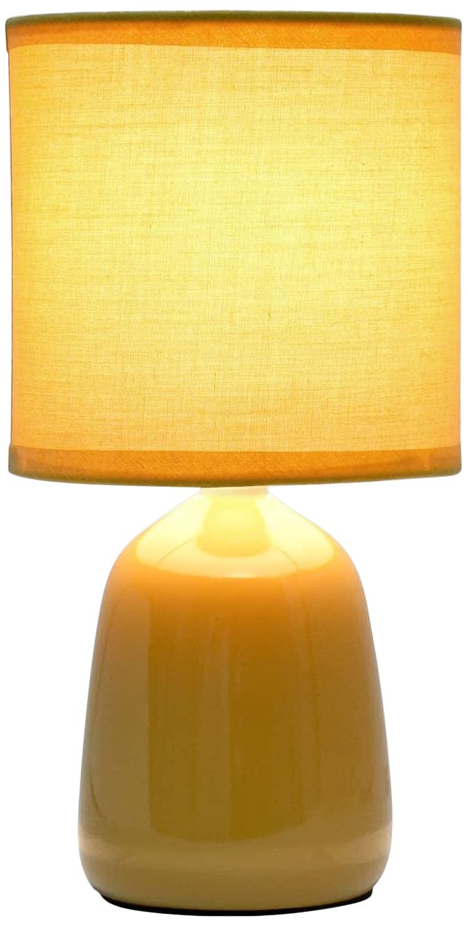 Simple Designs 10"H Mustard Yellow Ceramic Accent Table Lamp