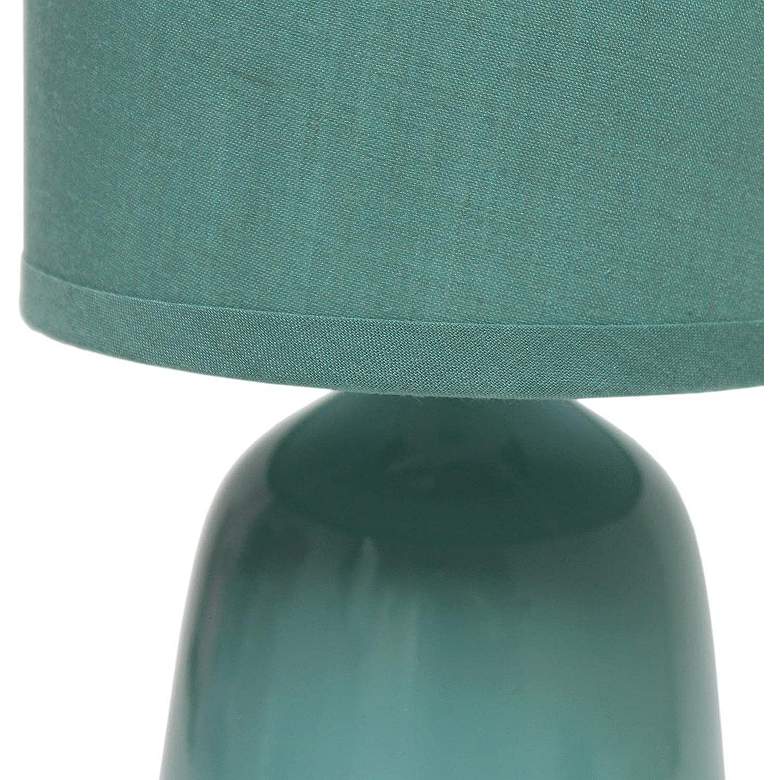 Image 4 Simple Designs 10 inchH Seafoam Green Ceramic Accent Table Lamp more views