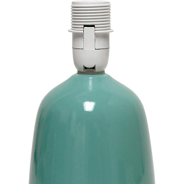 Image 5 Simple Designs 10"H Seafoam Green Ceramic Accent Table Lamp more views