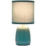 Simple Designs 10"H Seafoam Green Ceramic Accent Table Lamp