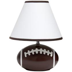 Simple Designs 11 1/2&quot; High Brown Football Accent Table Lamp