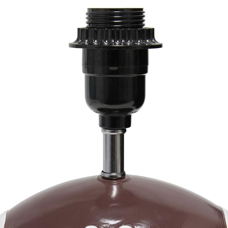 Image 6 Simple Designs 11 1/2" High Brown Football Accent Table Lamp more views
