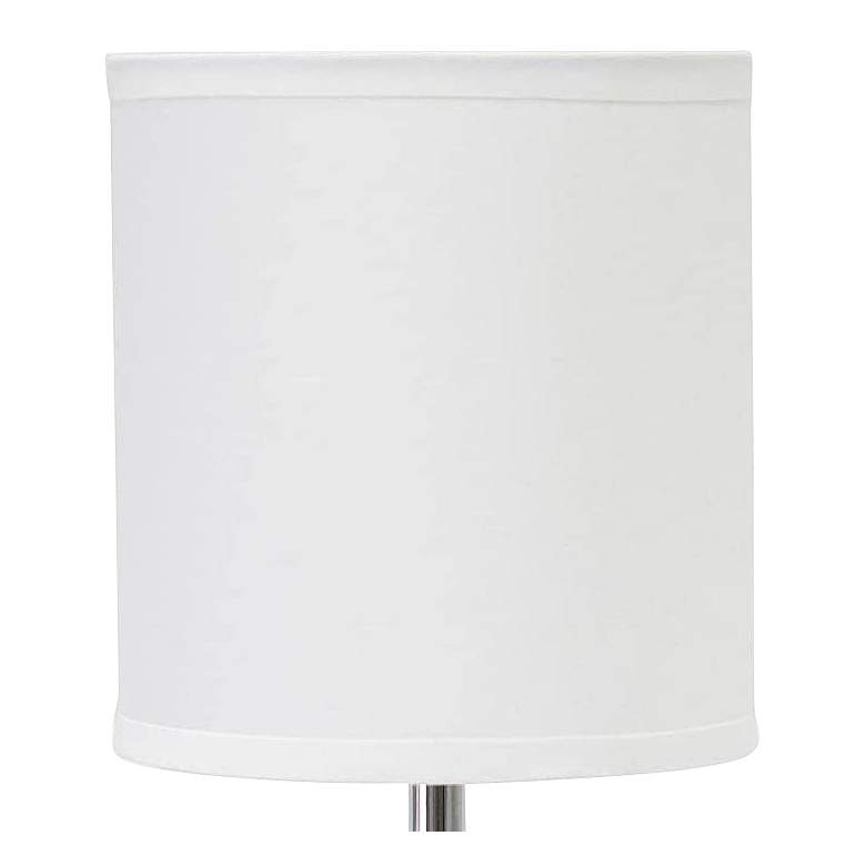 Image 3 Simple Designs 11 1/2" High Ruffled Chrome Accent Table Lamp more views