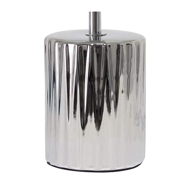Image 4 Simple Designs 11 1/2" High Ruffled Chrome Accent Table Lamp more views