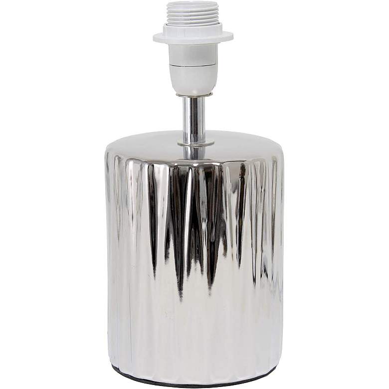 Image 5 Simple Designs 11 1/2 inch High Ruffled Chrome Accent Table Lamp more views