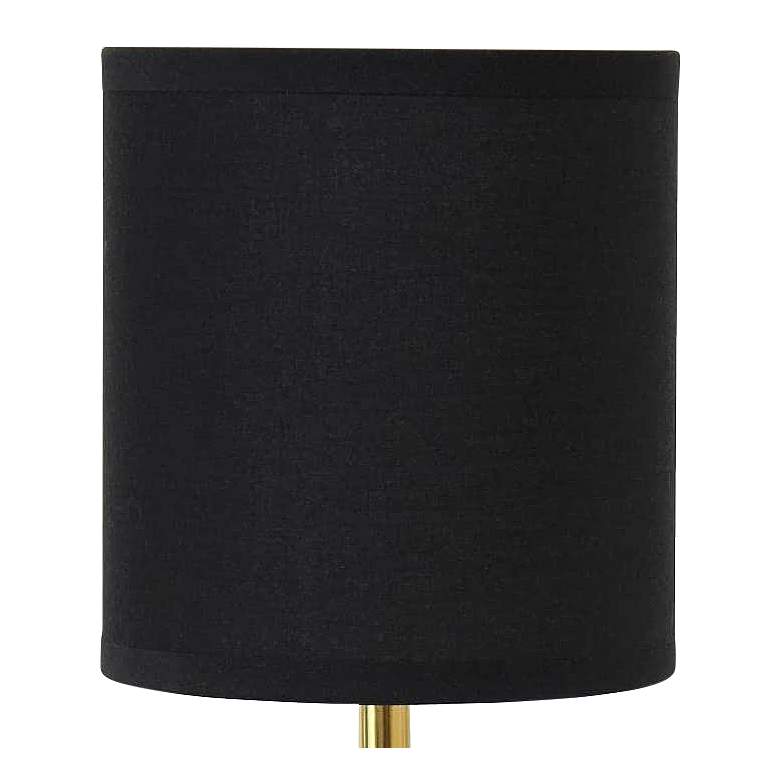 Image 2 Simple Designs 11 1/2 inch High Ruffled Gold Accent Table Lamp more views