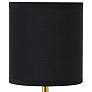Simple Designs 11 1/2" High Ruffled Gold Accent Table Lamp