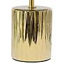 Simple Designs 11 1/2" High Ruffled Gold Accent Table Lamp