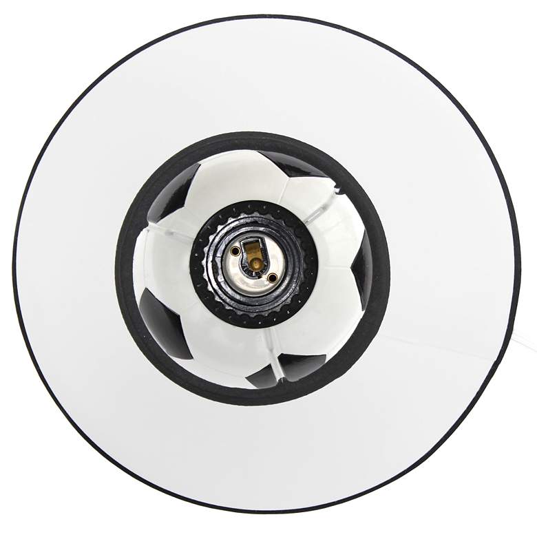 Image 5 Simple Designs 11 1/2"H Black White Soccer Accent Table Lamp more views