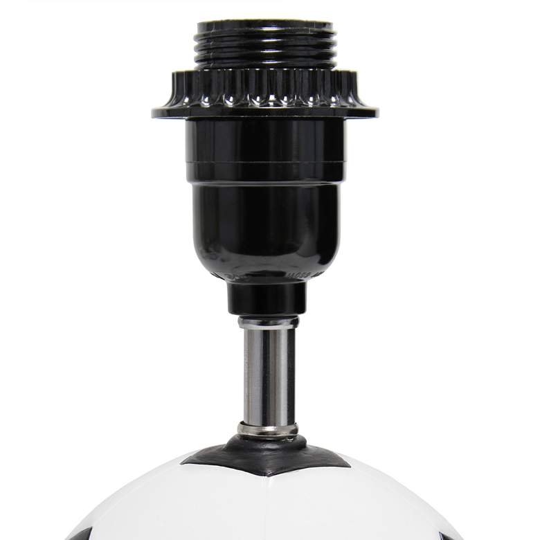 Image 6 Simple Designs 11 1/2"H Black White Soccer Accent Table Lamp more views