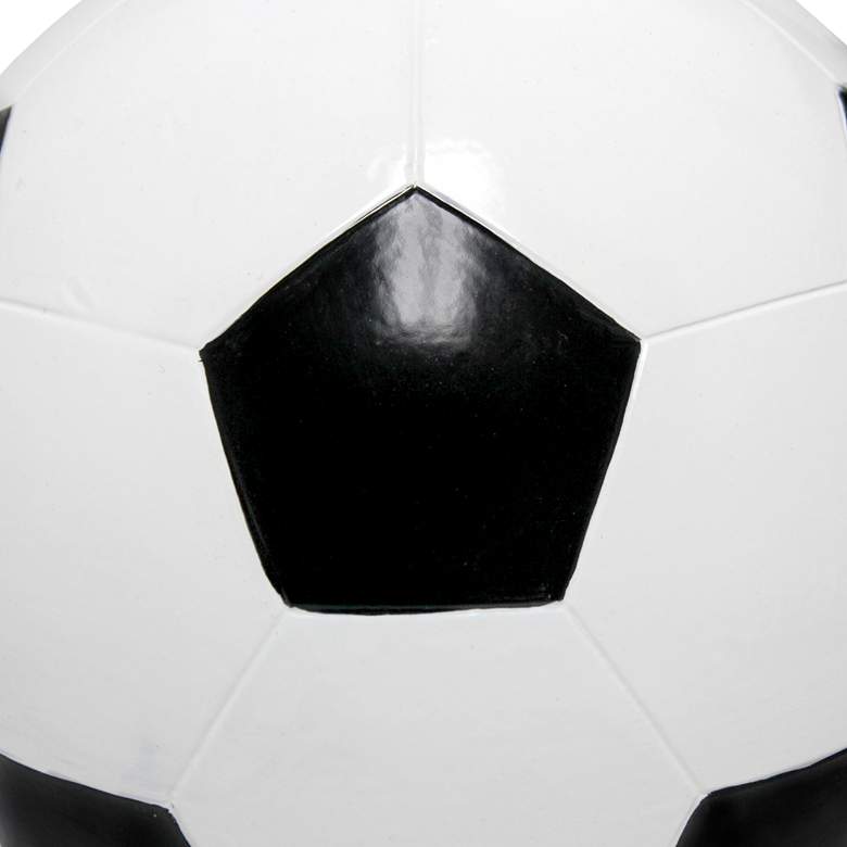 Image 7 Simple Designs 11 1/2"H Black White Soccer Accent Table Lamp more views