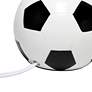 Simple Designs 11 1/2"H Black White Soccer Accent Table Lamp
