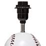 Simple Designs 11 1/2"H Red White Baseball Accent Table Lamp