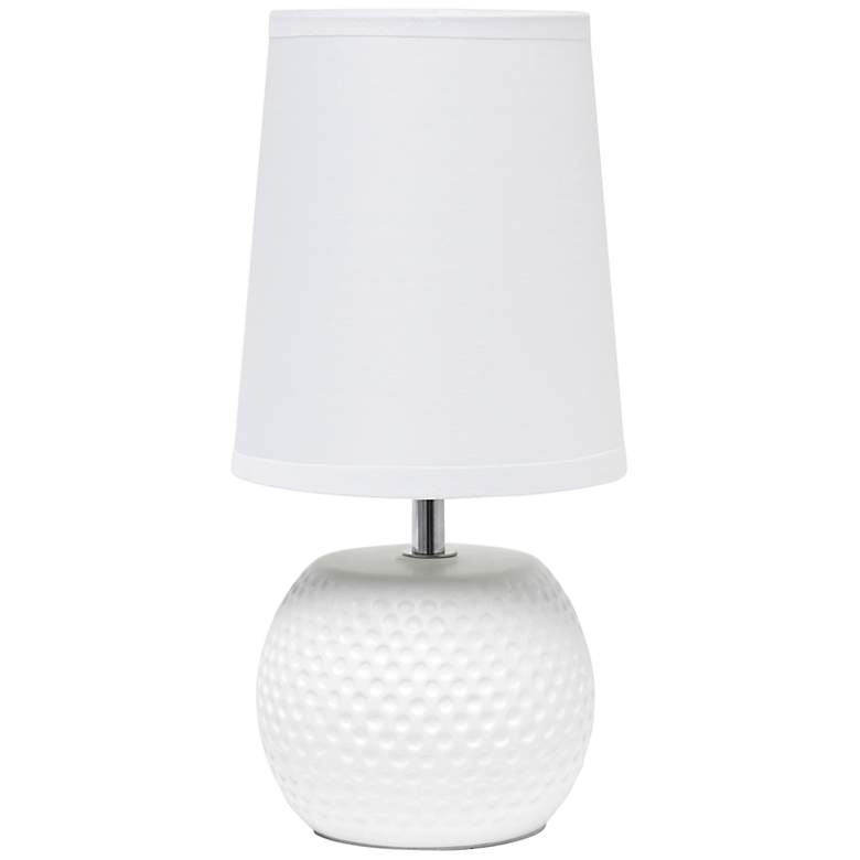 Image 2 Simple Designs 11 1/4 inch High White Accent Table Lamp