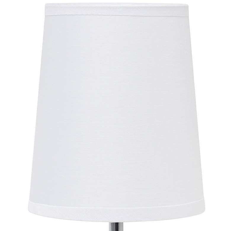 Image 3 Simple Designs 11 1/4 inch High White Accent Table Lamp more views