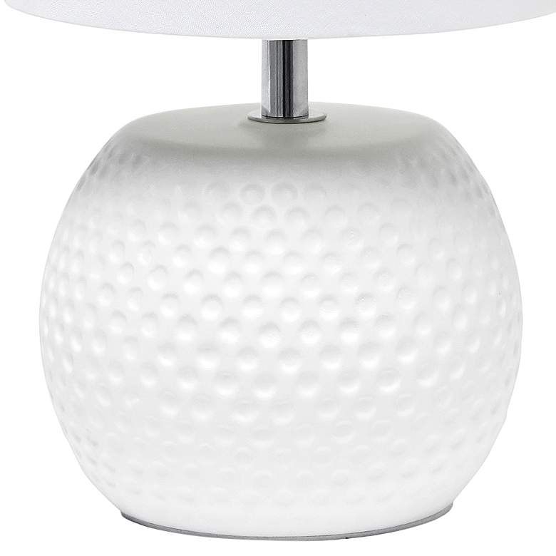 Image 4 Simple Designs 11 1/4 inch High White Accent Table Lamp more views