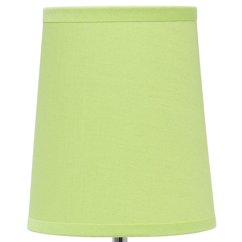 Image 3 Simple Designs 11 1/4"H White and Green Accent Table Lamp more views