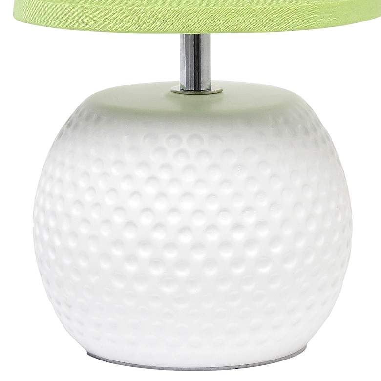Image 4 Simple Designs 11 1/4"H White and Green Accent Table Lamp more views