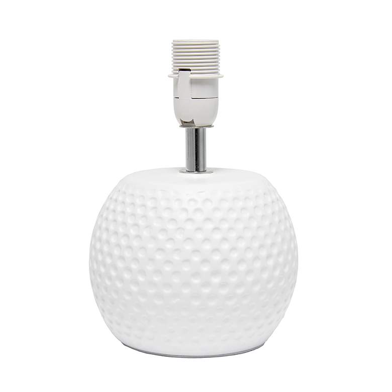 Image 5 Simple Designs 11 1/4"H White and Green Accent Table Lamp more views