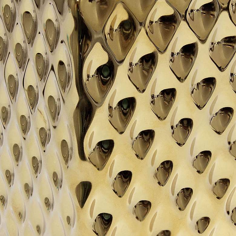 Image 4 Simple Designs 11 3/4" High Hammered Gold Accent Table Lamp more views