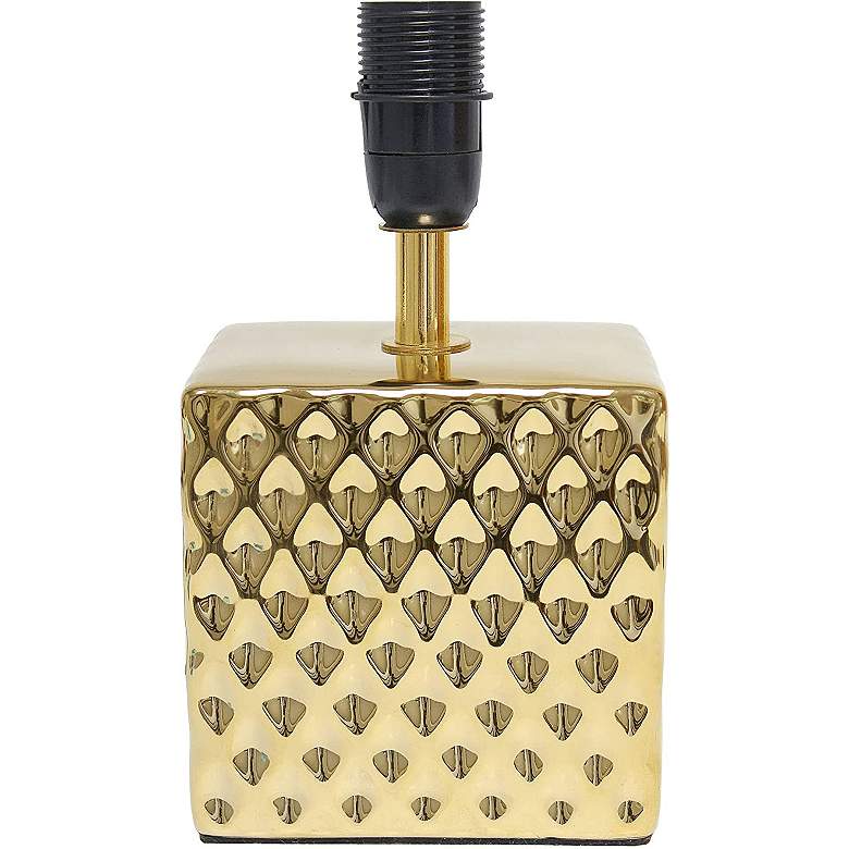 Image 5 Simple Designs 11 3/4" High Hammered Gold Accent Table Lamp more views