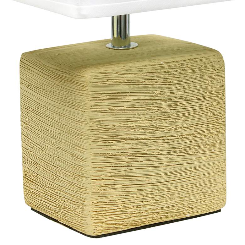 Image 4 Simple Designs 11 3/4" High Petite Beige Faux Stone Table Lamp more views
