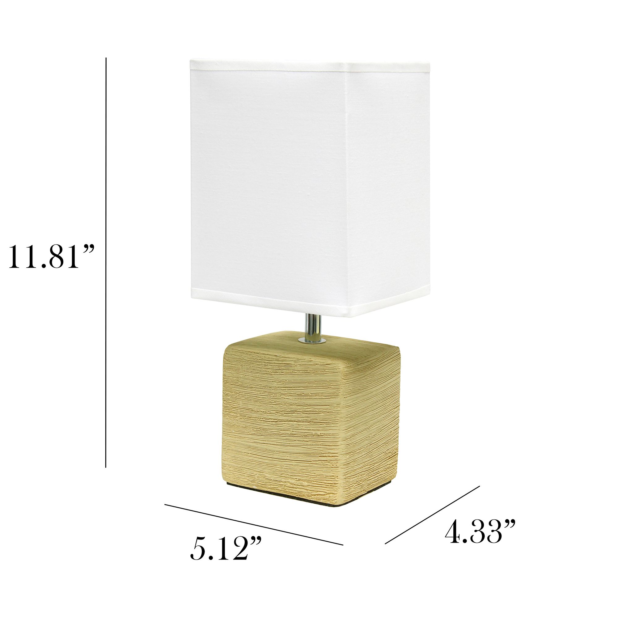 Simple Designs 11 3/4" High Petite Beige Faux Stone Table Lamp