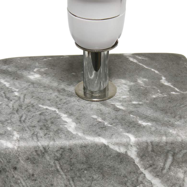 Image 5 Simple Designs 11 3/4 inch High Petite Black Marble Ceramic Table Lamp more views