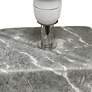 Simple Designs 11 3/4" High Petite Black Marble Ceramic Table Lamp